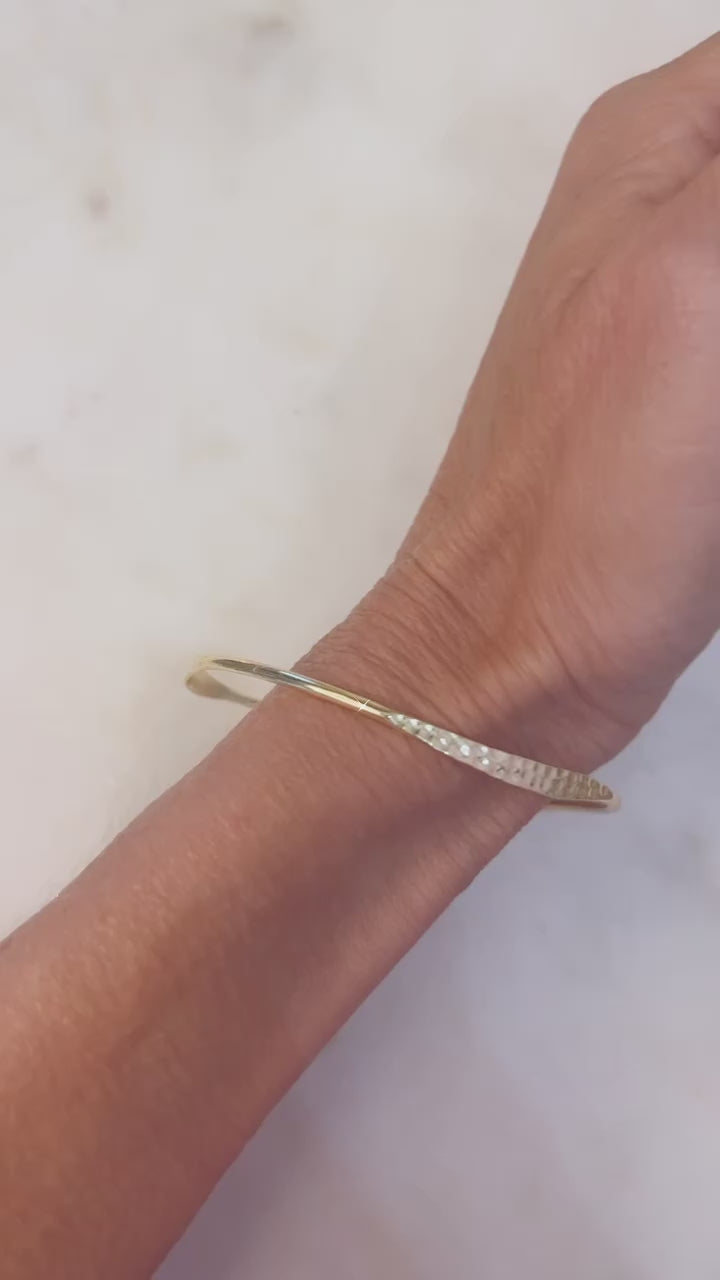 Gold Bracelet with Texture